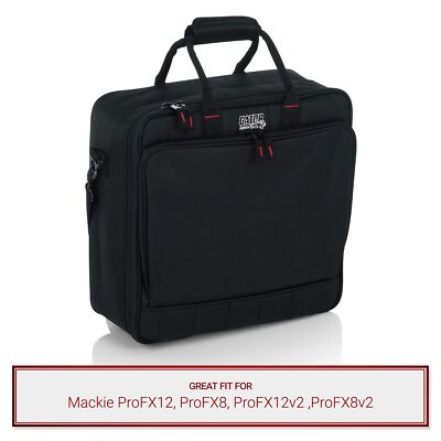 Gator Cases Padded Equipment Bag fits Mackie ProFX12 ProFX8 ProFX12v2
