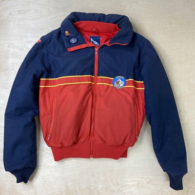 Vintage 80's SERAC Colorblock Red /Navy Pullover Nylon Ski