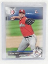 Colton Hock 2017 Bowman Draft Baseball - 1st #BD-196 - Miami Marlins