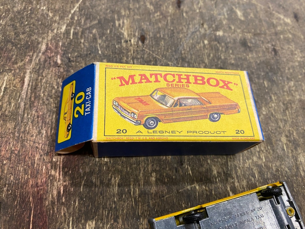 MATCHBOX #20C 1964 Chevrolet Impala Taxicab Orange/Yellow 1965
