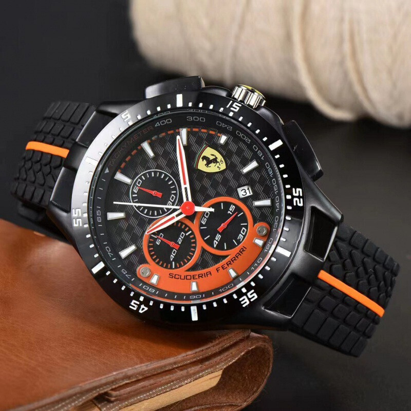 NEW Men's formula 1 Scuderia Ferrari 42mm Luxury Chronograph Red