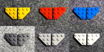 Lego 2 x 2450 Flügel Platte Ecke Schräge 3x3 links rechts - FARBE wählen - CC1