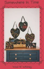 Wool N Whimsey Somewhere in Time Primitive Folk Art Applique Pattern