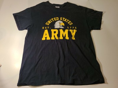 VINTAGE US ARMY MILITARY BLACK GILDAN T 