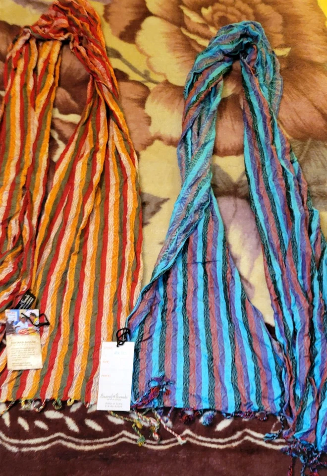 Шарф / надежном x 2 священные нити индийский (вискоза) и наплечная сумка (хлопок) - Изображение 2 из 4