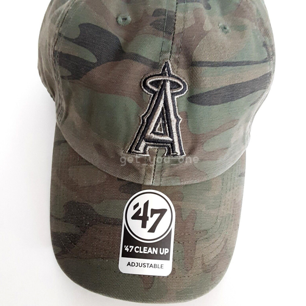47 Los Angeles Angels Army Camo Clean Up Cap Adjustable Strapback