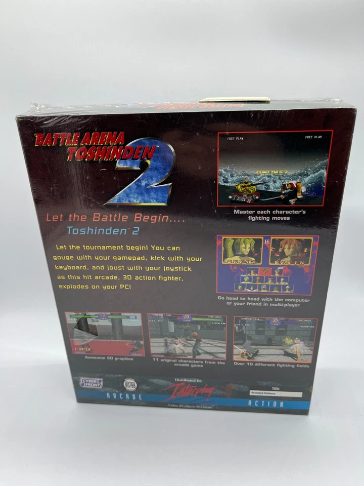 Vintage Battle Arena Toshinden 2 Big Box PC Brand New Sealed Windows 95/98 1998 - Image 4 of 4