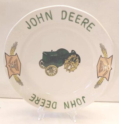 Set of 4 John Deere Timeless 10.5'' Dinner Plates By Gibson Wheat Pattern