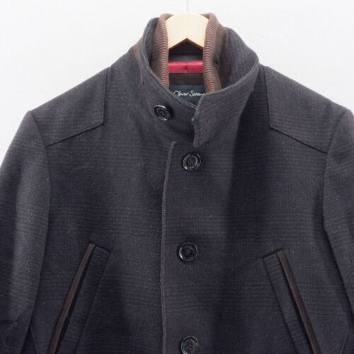 Oliver Sweeney Mens Jacket Small Brown Full Zip Button Up Layered Chore Wool - Picture 2 of 9