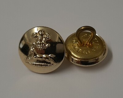 Prince De Du Pays Galles Possède Régiment Yorkshire Production Petit Boutons X2