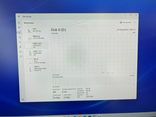 .Dell Inspiron 24 5415 PC AMD Ryzen 5-5625U 2.3GHz 12GB RAM 256GB SSD+1TB HDD - Picture 8 of 14