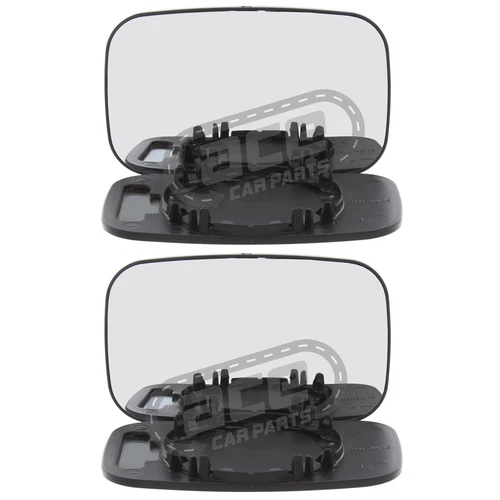 Rover 200 Series 1995-2000 Wing Door Mirror Glass Chrome Convex Clip On 1 Pair
