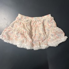 OshKosh B gosh Kid Girls Size 4T Genuine Skirt Beige Floral Designs