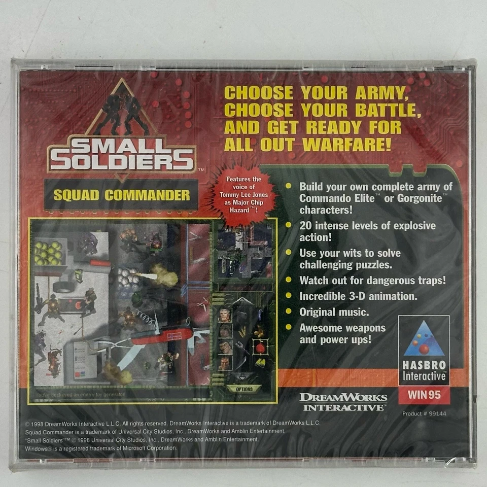 Small Soldiers Squad Commander PC CD-ROM Windows 95 Hasbro 1998 Factory Sealed - Image 2 of 4