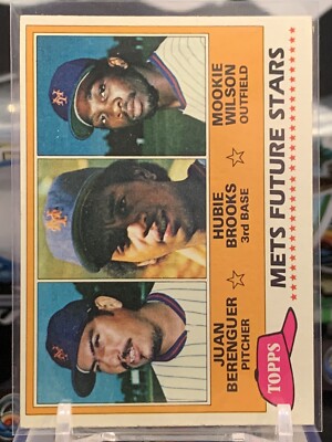 1981 Topps # 259 MOOKE WILSON, HUBIE BROOKS, BERENGUER Rookie Future Stars JH 6G