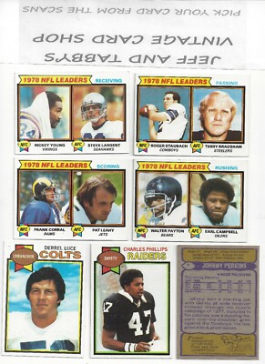 1979 TOPPS FOOTBALL 348-528  / SEE DROP DOWN MENU FOR CARD YOU  WILL RECEIVE