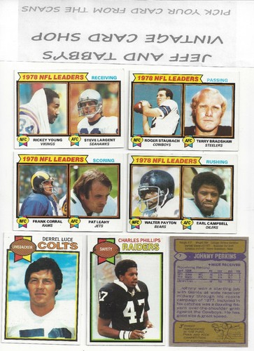 1979 TOPPS FOOTBALL 173-347 / SEE DROP DOWN MENU FOR CARD YOU WILL RECEIVE.