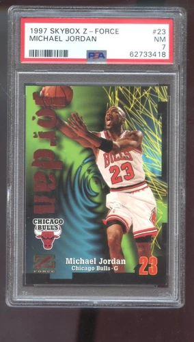 1997-98 Skybox Z-Force #23 Michael Jordan PSA 7 Graded Card NBA 97-98 ZForce