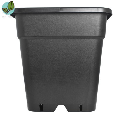 10Pcs 10 Gallon Square Plastic Plant Flower Pots Black Garden Nursery ...
