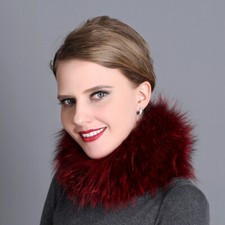 100 Real Fox Fur Scarf Womens Winter Knit Headbands Neck Warm Collar Scarves