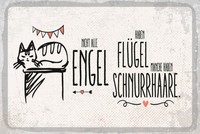 Holzschild 20X30 Cm Engel FlüGel Schnurrhaare Deko Geschenk Schild