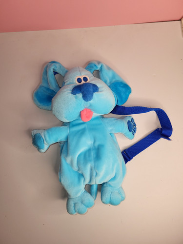 1999 Nick Jr. Blue's Clues Jugend Plüsch Rucksack 15 Zoll Reißverschluss Vintage - Bild 2 von 12
