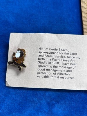 Bertie Beaver Fire Prevention Character Created by Walt Disney 1958 Lapel Pin
