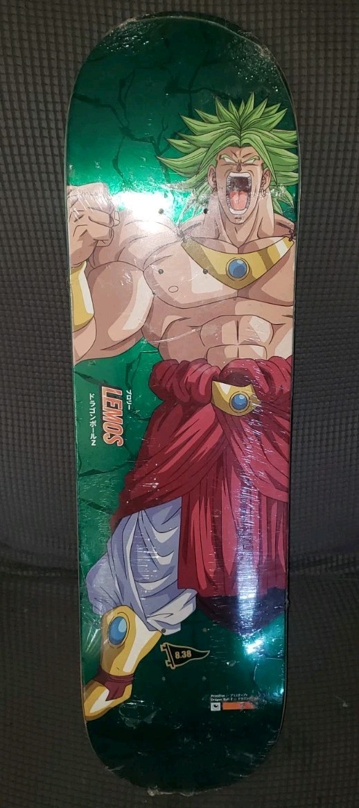 Primitive Dragon Ball Z Broly Super Skateboard Deck Tiago Lemos 8.5" SEALED Dama