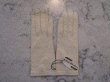 Vintage Viola Weinberger New NOS Unworn NWTs White Kid Leather Wrist Gloves-Sz 6