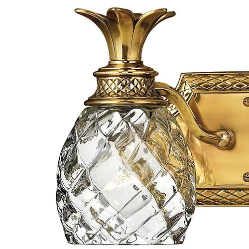 Hinkley Bath Plantation Small Two Light Vanity 13" Burnished Brass - Picture 7 of 8