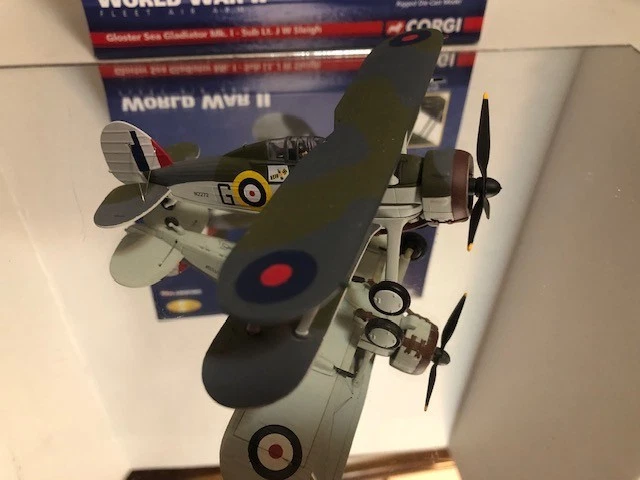 Corgi 1/72 Gloster Sea Gladiator MK. I- Sub Lt. J W Sleigh , # AA36202 - Image 2 of 4
