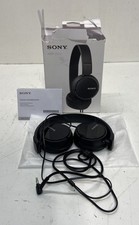 Sony MDR-ZX110 Wired On-Ear Stereo Headphones Black Folding Open Box Tested