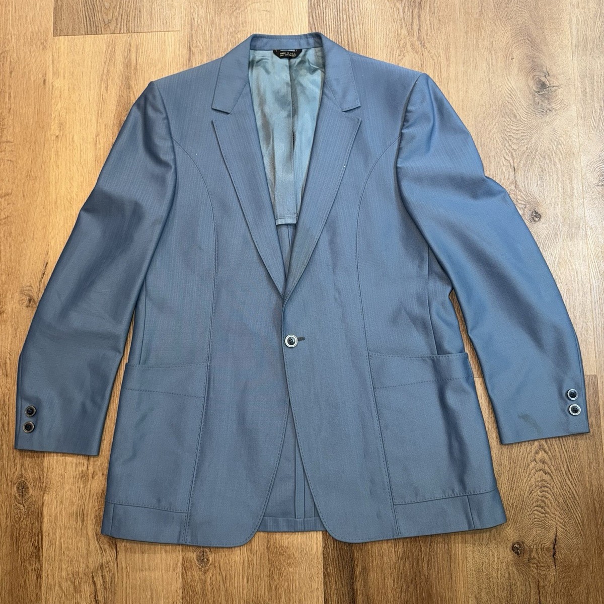 Vtg 60s 70s Leisure Suit Jacket Arthur Allan Blazer Coat Disco MCM