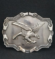 WA15136 VINTAGE 1970s  FLYING EAGLE  WESTERN STYLE BELT BUCKLE