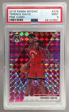48147891 Terence Davis 2019 Panini Mosaic #226 Camo Pink Rookie RC PSA 9