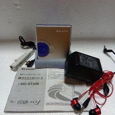 SHARP MD-ST500 Portable MD Player Silver with Accessories F/S US/UK/CA