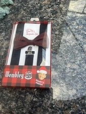 Wembley Bow Tie Suspender Set NIB