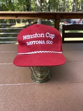 Rare Vintage Winston Cup Daytona 500 Red Rope Snapback Hat Cap The Sportsman
