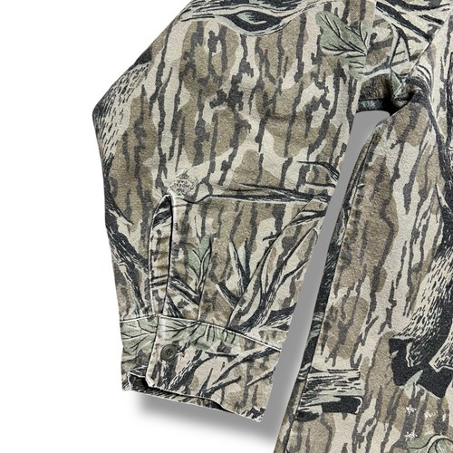 Vintage Mossy Oak Original Treestand Camo Made In USA Button Down Shirt Size XL - Picture 4 of 14