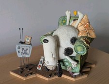 Country Artists Pup Idle Dog Figurine Rob Scotton Whimsical Design Canary Damage