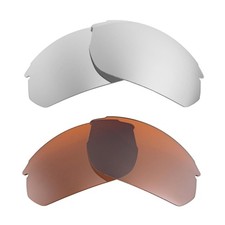 Walleva Two Pairs Polarized Lenses for Smith Parallel Max 2 - Brown  Titanium