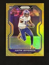 2020 Panini Prizm Justin Jefferson Gold Prizm Rookie 4/10 #398 SSP TRUE GOLD