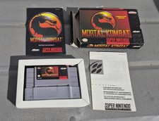 VTG MORTAL KOMBAT SUPER NINTENDO SNES VIDEO GAME COMPLETE IN BOX W/ PROTECTOR