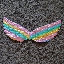 Rainbow Angel Wings Costume Accessory Pink Blue Yellow Green Multicolor