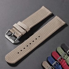 Canvas Quick Release Watch Band 18 20 22mm Military Fabric Watch Strap