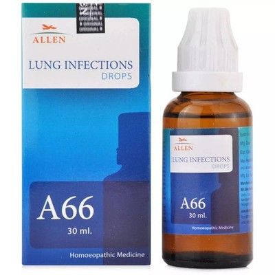 Allen A66 Lung Infection Drops (30ML) lung Inflammation, Chest Pains, Shortness