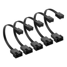 4Pin PWM to 3Pin Standard Fan Adapter Cable PWM Fan Temperature Control Cable fo