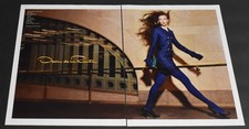 2010 Print Ad Sexy Fashion Long Legs Heels Brunette Oscar de la Renta Dress Art