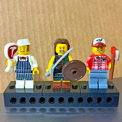 LEGO Bundle Trio   Butcher col06-14 Lumberjack col05-8 Highland Battler col06-2