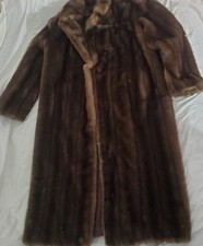 Vintage Lilli Ann Long Faux Fur 47" Long Coat Sz M
